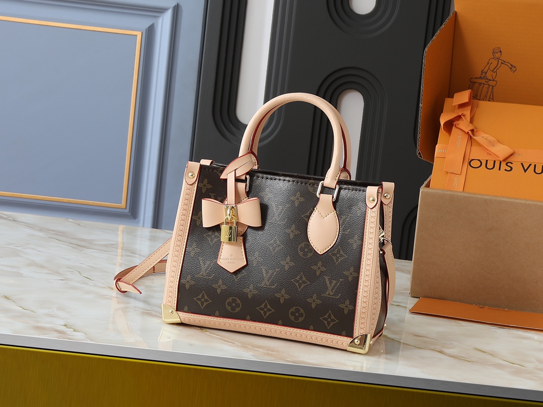 LV Classic Handbag Monogram Canvas Silver Hardware Everyday Carry Unisex